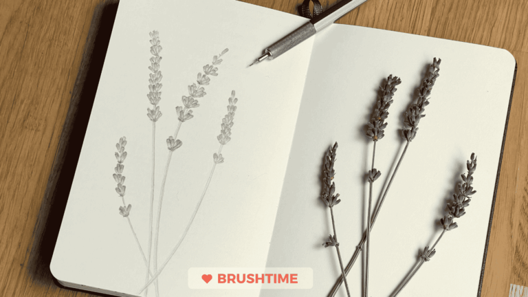 Draw your stress away - Lavender drawing